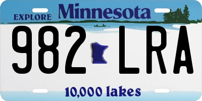 MN license plate 982LRA