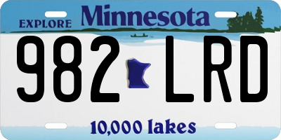 MN license plate 982LRD
