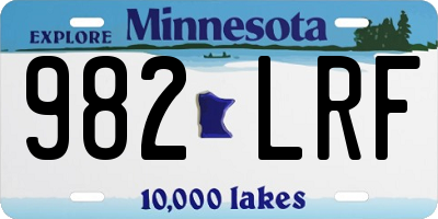 MN license plate 982LRF