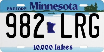 MN license plate 982LRG