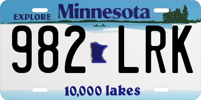 MN license plate 982LRK