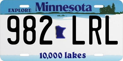 MN license plate 982LRL