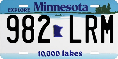 MN license plate 982LRM