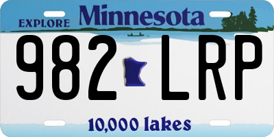 MN license plate 982LRP