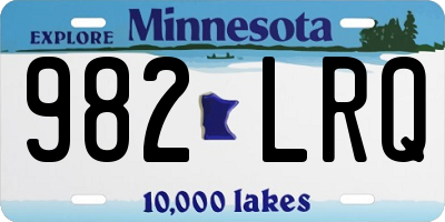 MN license plate 982LRQ