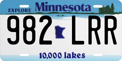 MN license plate 982LRR