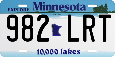 MN license plate 982LRT