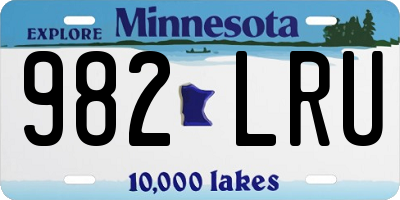 MN license plate 982LRU