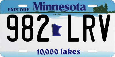 MN license plate 982LRV