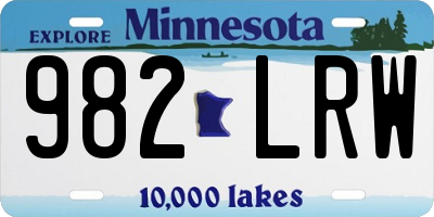 MN license plate 982LRW