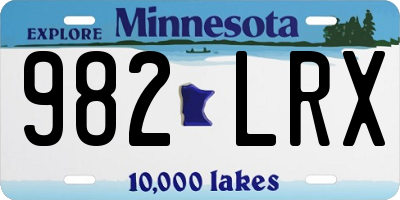MN license plate 982LRX