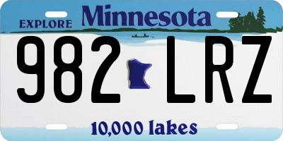 MN license plate 982LRZ
