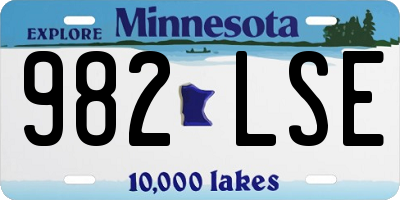 MN license plate 982LSE