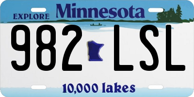 MN license plate 982LSL