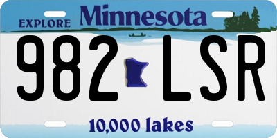 MN license plate 982LSR