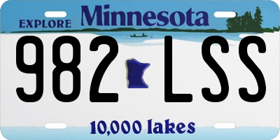 MN license plate 982LSS