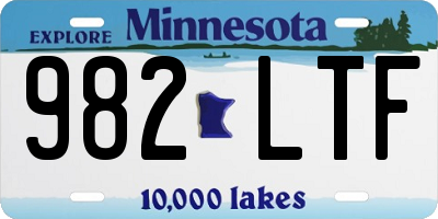 MN license plate 982LTF
