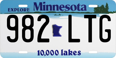 MN license plate 982LTG