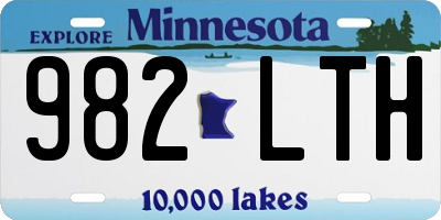 MN license plate 982LTH