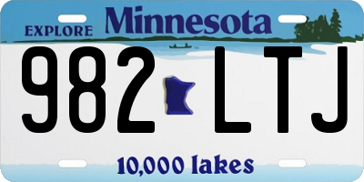 MN license plate 982LTJ