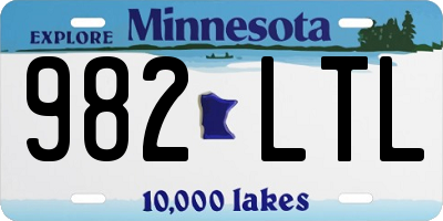 MN license plate 982LTL