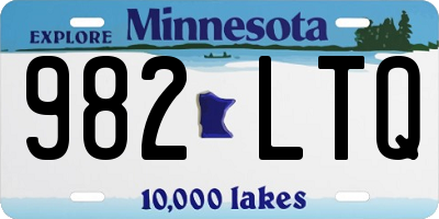MN license plate 982LTQ