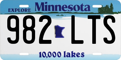 MN license plate 982LTS
