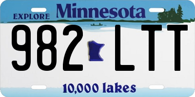 MN license plate 982LTT
