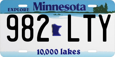 MN license plate 982LTY