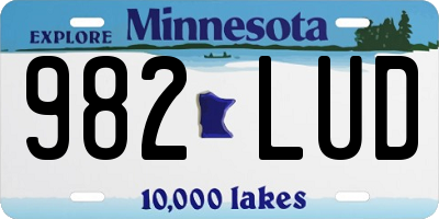 MN license plate 982LUD