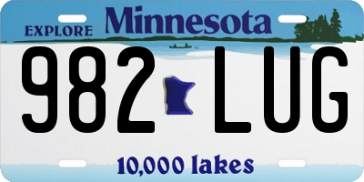 MN license plate 982LUG