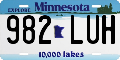 MN license plate 982LUH