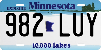 MN license plate 982LUY
