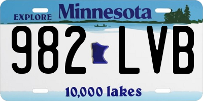 MN license plate 982LVB