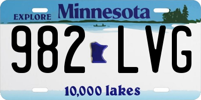 MN license plate 982LVG