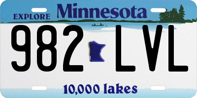 MN license plate 982LVL