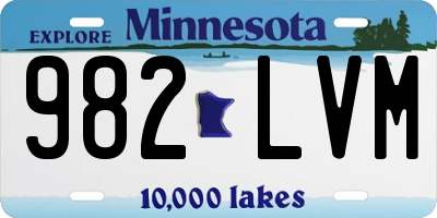 MN license plate 982LVM