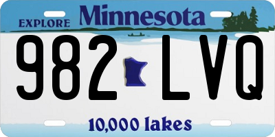MN license plate 982LVQ