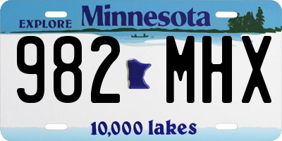 MN license plate 982MHX