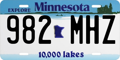MN license plate 982MHZ