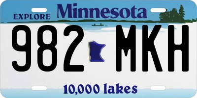MN license plate 982MKH