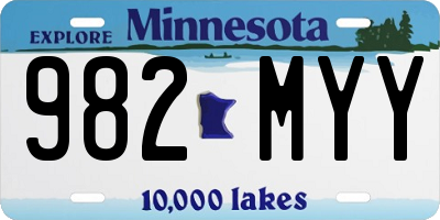 MN license plate 982MYY