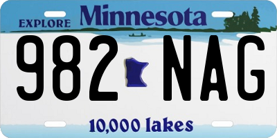 MN license plate 982NAG