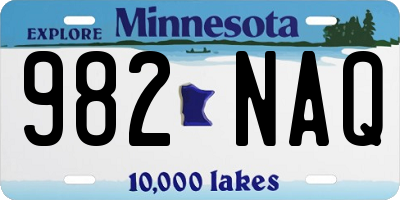 MN license plate 982NAQ