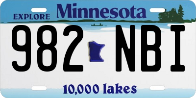MN license plate 982NBI