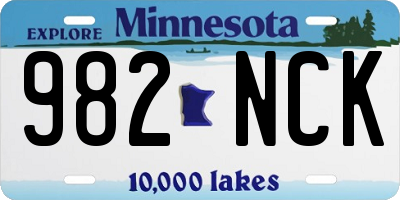 MN license plate 982NCK