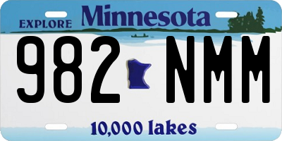 MN license plate 982NMM