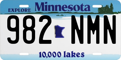 MN license plate 982NMN