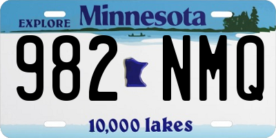 MN license plate 982NMQ