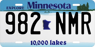 MN license plate 982NMR
